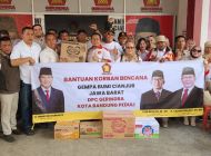 Tony Wijaya,  Pimpin DPC Gerindra Kota Bandung Salurkan Bantuan Ke Cianjur