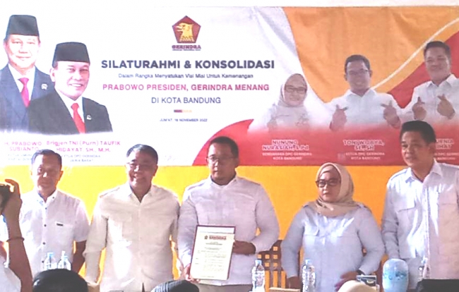 Konsolidasi DPC Gerinda Kota Bandung, Satukan Persepsi, Seiring, Seirama, Dalam Perjuangan