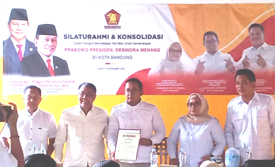 Konsolidasi DPC Gerinda Kota Bandung, Satukan Persepsi, Seiring, Seirama, Dalam Perjuangan